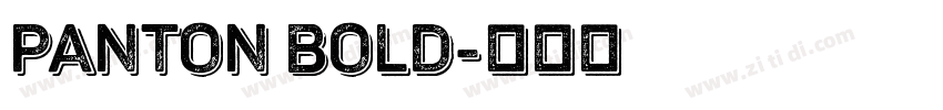 panton bold字体转换